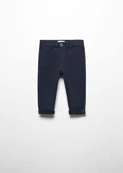 Pantalón Chino5 Niños Navy Talla 70 Mango