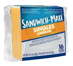 Sandwich-Mate Queso Single Sabor Americano Tajado