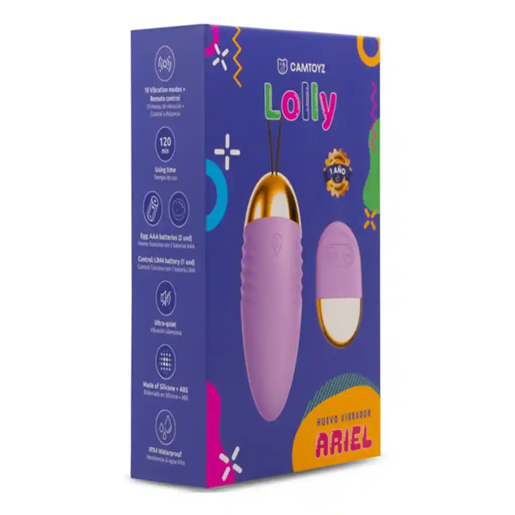 Huevo Vibrador Ariel Lila