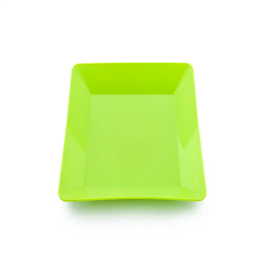Plato Cuadrado Verde 16.5 X 16.