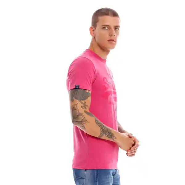 Superdry Camiseta vl Tonal Emboss Tee 180 Rosado Talla M