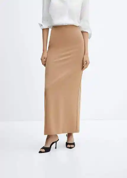 Falda Karibi-A Beige Talla S Mujer Mango