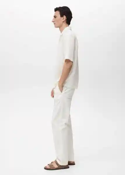 Camisa Safi Blanco Talla S Hombre Mango