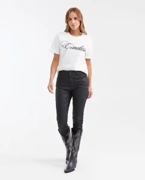 Camiseta Timeless Graphic Tee Crudo Pristino Claro XS Chevignon