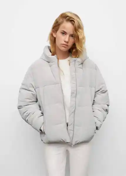 Abrigo Anorak Seller Gris Talla 19 Teen Niñas Mango