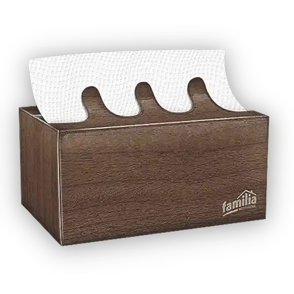 Familia Servilleta Plus Caja Madera