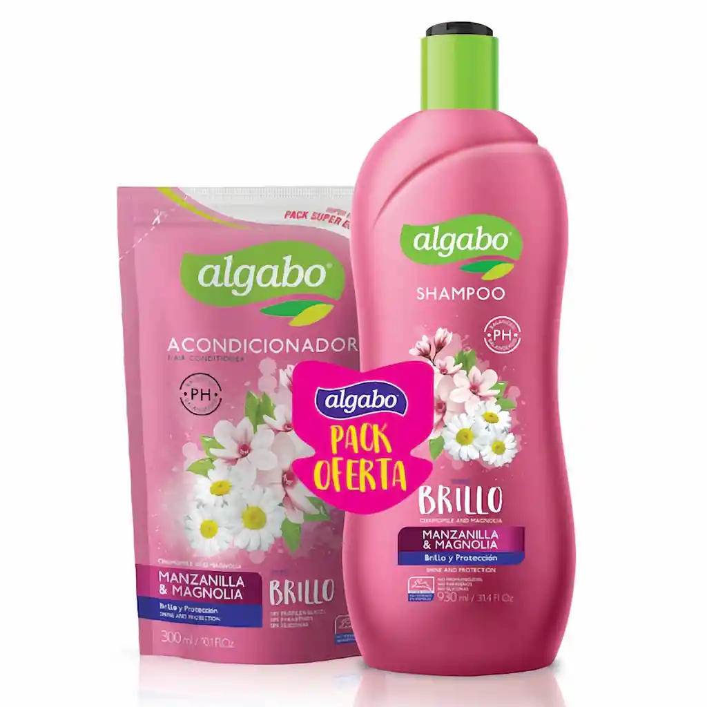 Algabo Shampoo Y Acondicionador Manzana Y Magnolia