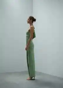 Vestido Indi2 Verde Talla XS Mujer Mango