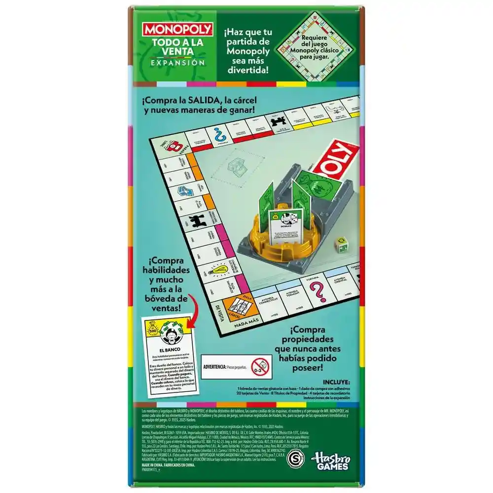 Juego de Mesa Monopoly Expansión Todo a La Venta Hasbro Gaming