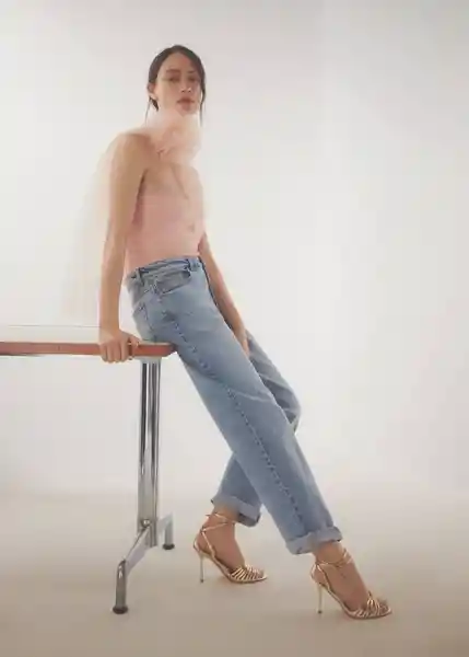 Sandalias Vicky Oro Talla 40 Mujer Mango