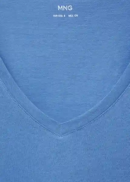 Camiseta Chalapi Azul Talla XS Mujer Mango