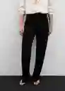 Pantalón Maca Negro Talla 38 Mujer Mango