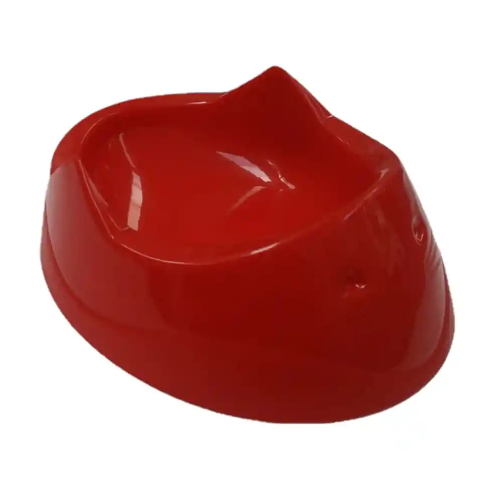 Comedero Plastico Cara de Gato Rojo Ref.99283