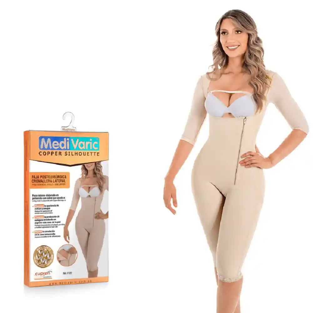 Faja Cremallera Lateral Copper Silhouette M Negro