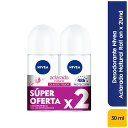 Nivea Desodorante en Roll On Aclarado Natural Classic Touch
