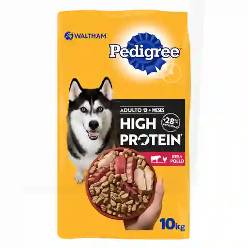 Pedigree Alimento Para Perro Adulto High Protein Res y Pollo