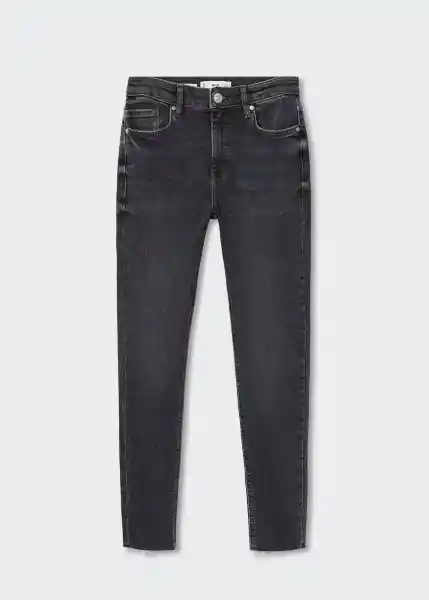 Jeans Isa Tejano Gris Oscuro Talla 32 Mujer Mango