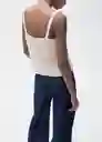 Top Coqueto Crudo Talla S Mujer Mango