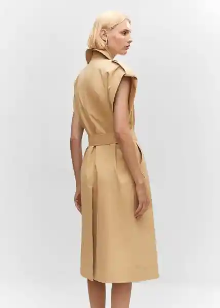 Abrigo Trench Asterix Camel Talla S Mujer Mango