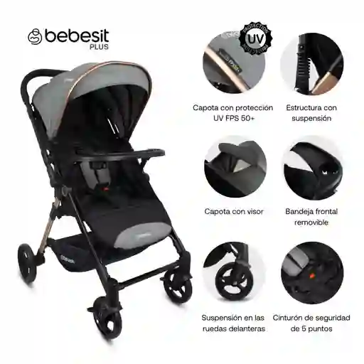 Bebesit Coche Reversible City Gray