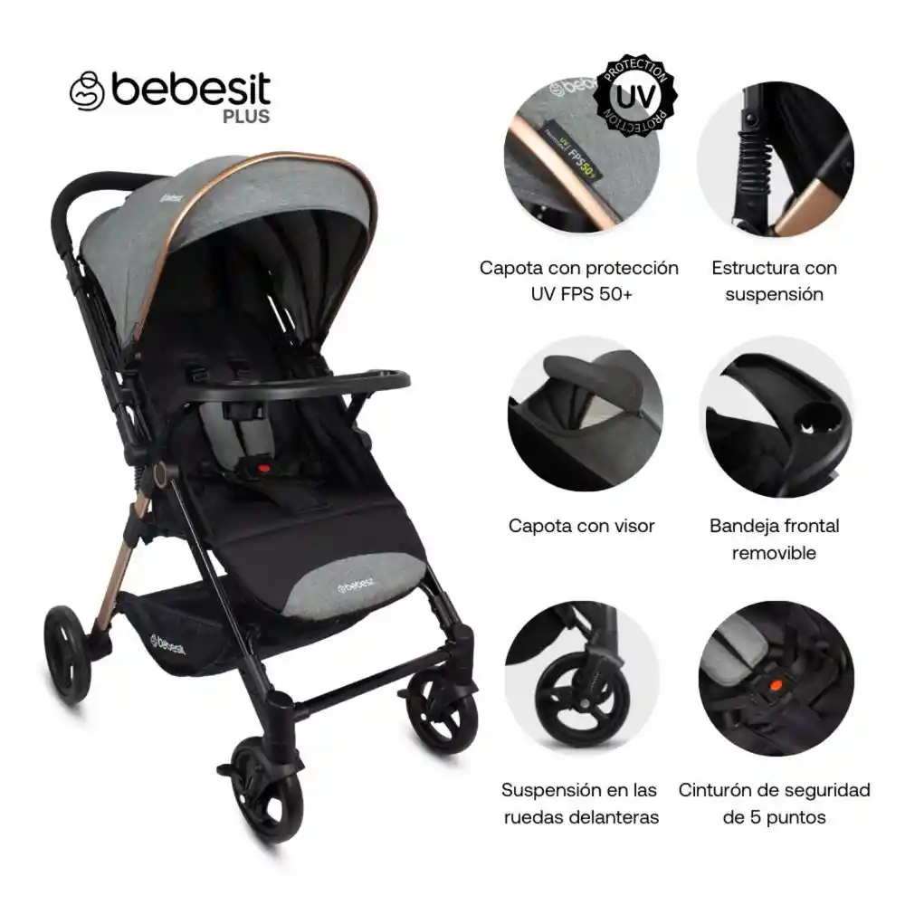 Bebesit Coche Reversible City Gray