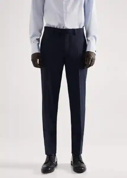 Pantalón Brasilia Navy Talla 38 Hombre Mango