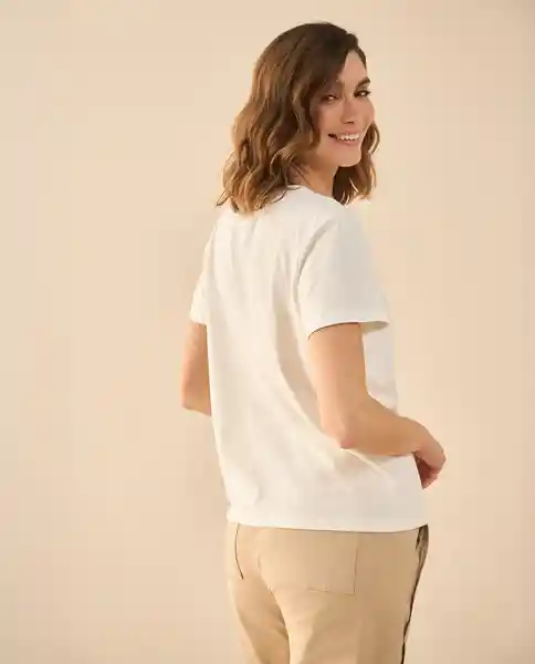 Camiseta Crudo Porcelana Claro Talla S 601G104 Esprit