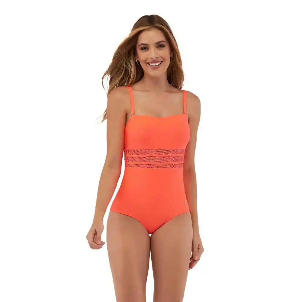 Vestido de Baño Entero 32b-naranja