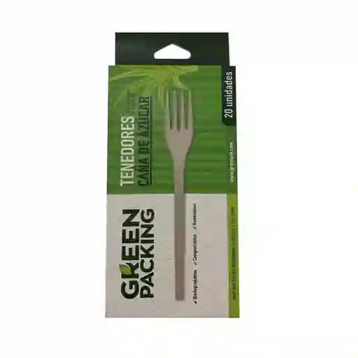 MARCA Green Packing Exclusiva Tenedor Grande Biodegradable 17 Cm