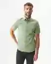 Camisa Dyed Twill Verde Yarumo Medio Talla M Chevignon