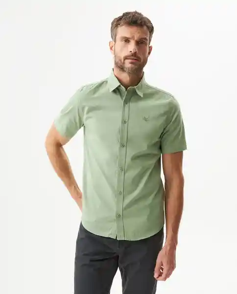 Camisa Dyed Twill Verde Yarumo Medio Talla M Chevignon