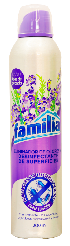 Familia Eliminador Olores Desinfectante Superficie Baño Lavanda 300 ml