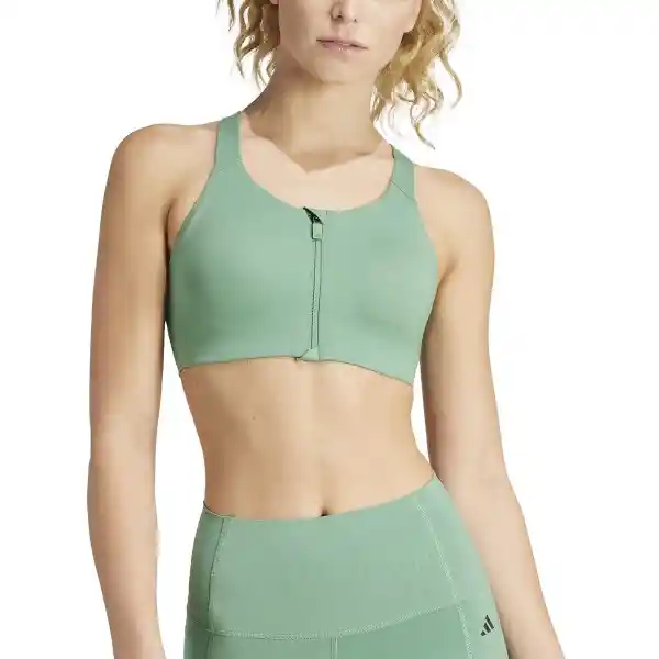 Adidas Top Tlrdim Lux Zip 223 Mujer Verde Talla 32B IT6655