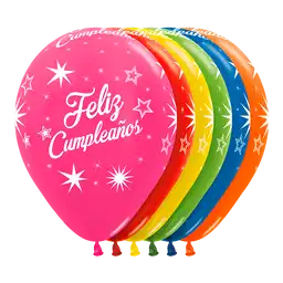 Sempertex Globo R12 de Feliz Cumpleaños con Destellos