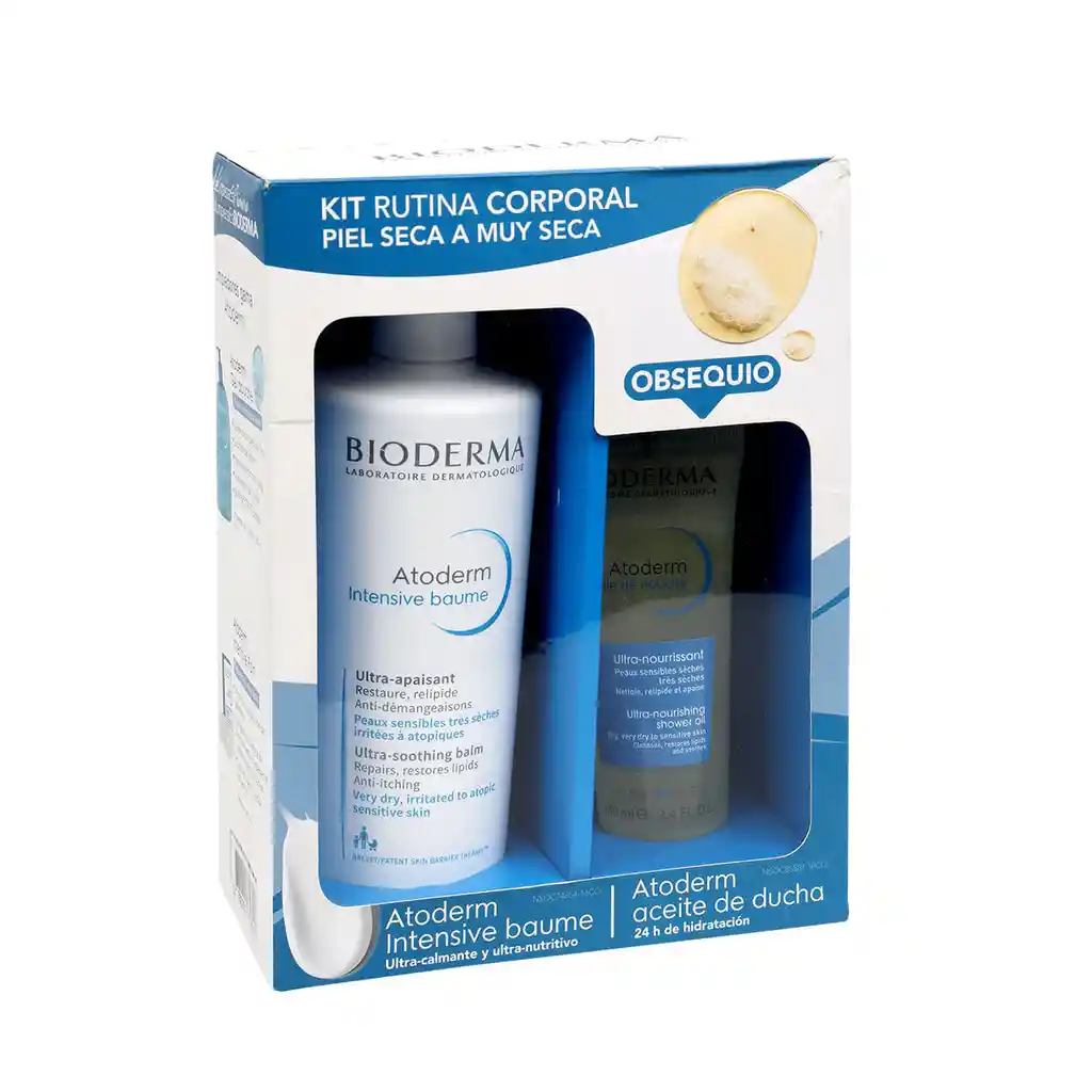 Kit Rutina Corporal Piel Seca Obsequio Atoderm Huile