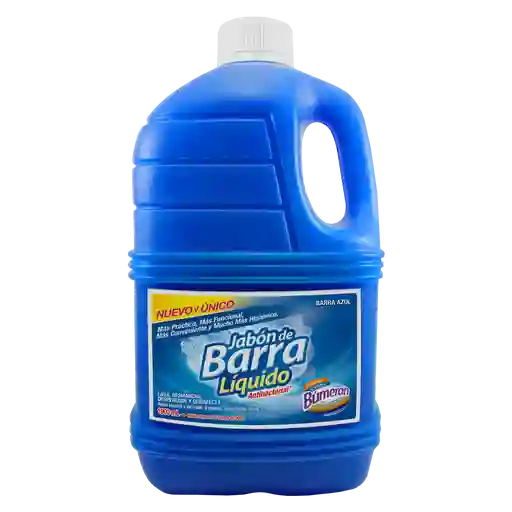 Búmeran Jabón de Barra Azul Líquido Antibacterial Multiusos