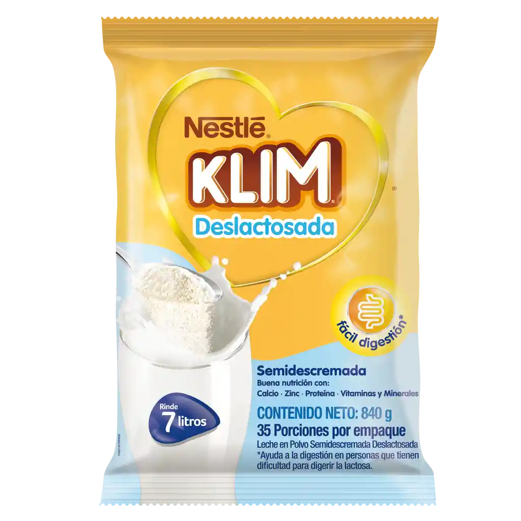 Leche en polvo KLIM Deslactosada x 840g