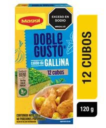 Caldo de Gallina MAGGI Doble Gusto 12 cubos x 120g