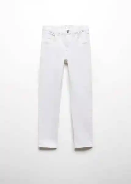 Jean Skinny 5 Blanco Talla 08 Niñas Mango