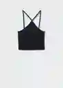 Top Crossy Negro Talla 19 Mango Teen Girl Mango