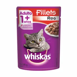 Whiskas Alimento Húmedo para Gato Adulto Sabor a Filetes de Res