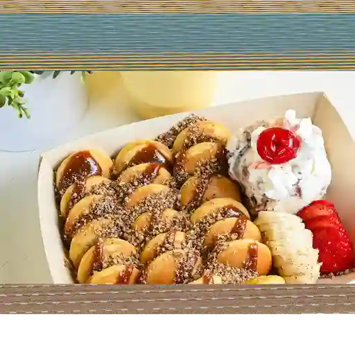 Mini panckes chocolate y helado