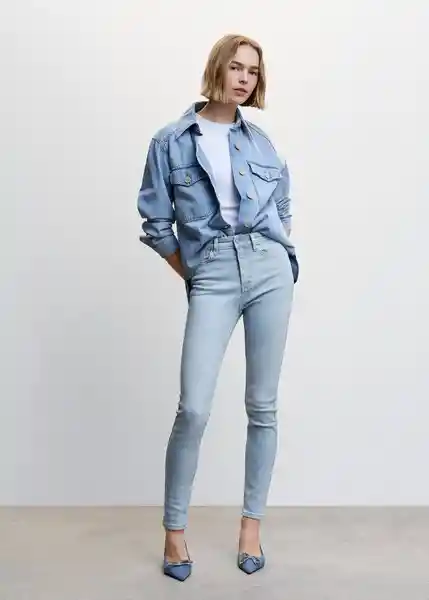 Pantalón Jean Soho Tejano Claro Talla 32 Mujer Mango