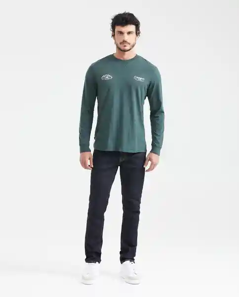 Camiseta Long Sleeve Verde Nafta Ultra Oscuro T. L Chevignon