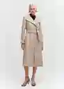 Abrigo Sirenita Camel Talla 25 Mujer Mango