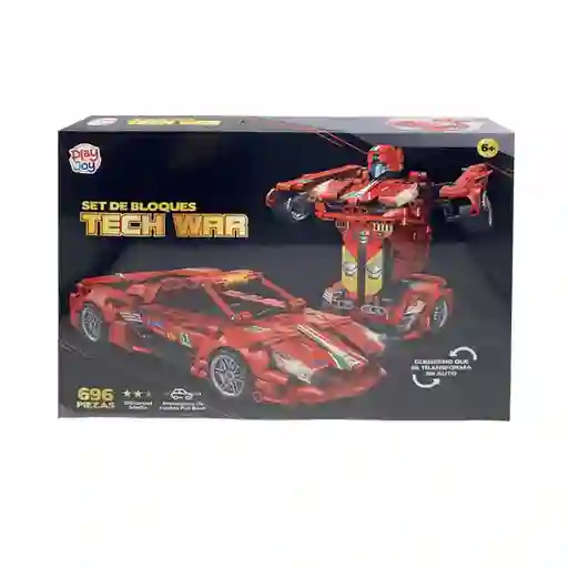 Play And Joy Set de Bloque Tech War Rojo