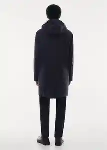 Abrigo Parka Edgy Navy Talla L Hombre Mango