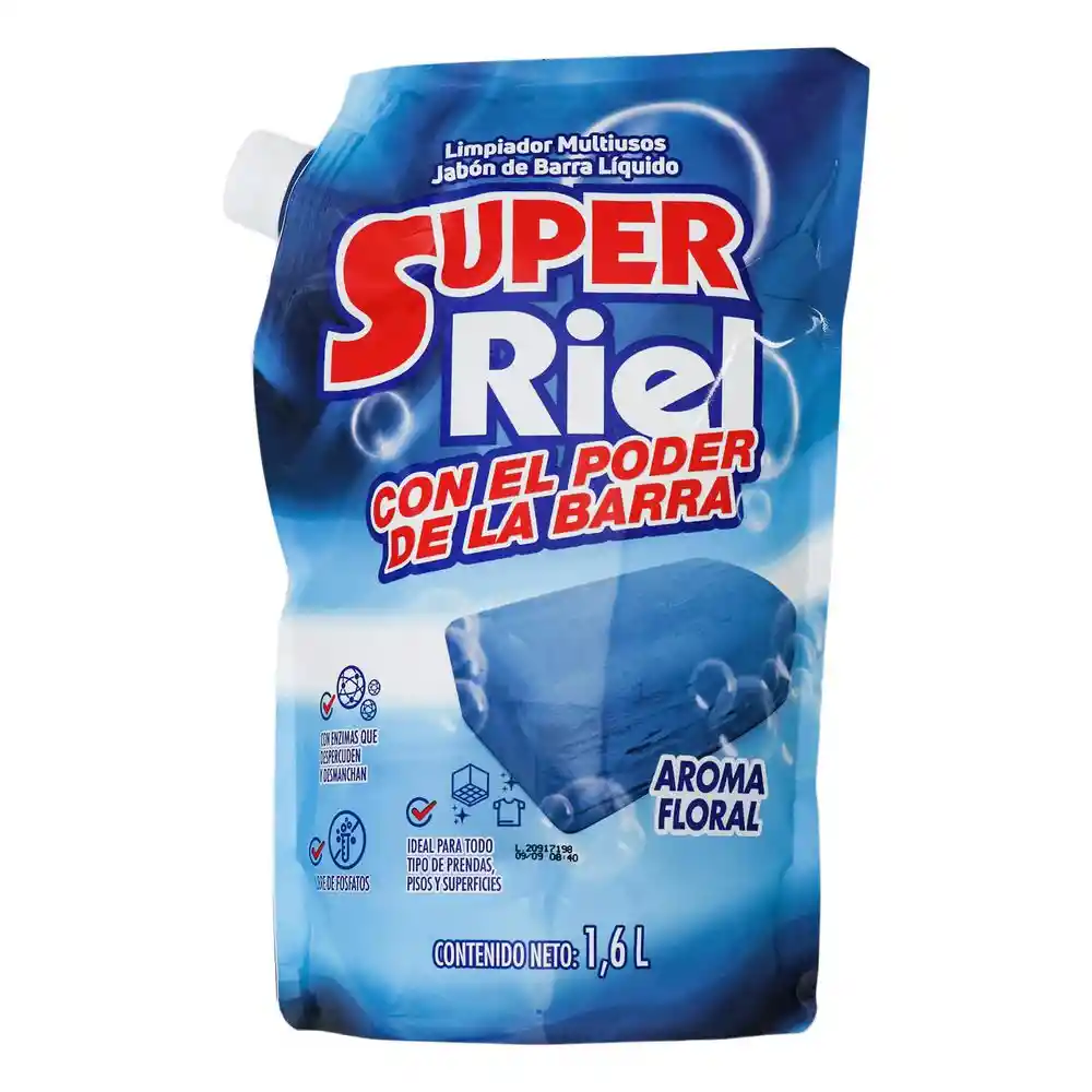 Super Riel  Jabon De Barra Liquido1.6 Lt