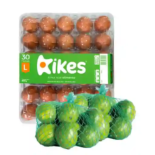 Combo Kikes Amor Que Alimenta Huevo AA Rojos L + Limón Tahití