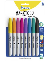 Norma Marcador Perm Punta Fina 8tono
